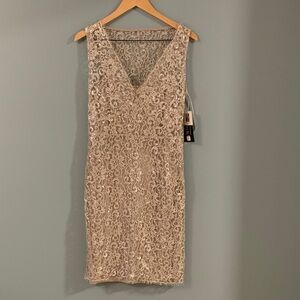 Frank Lyman Design Cream Lace Midi Dress